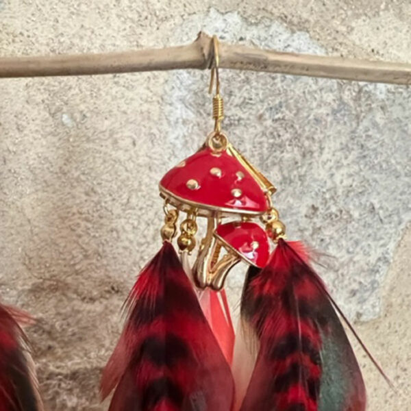 détail-champignon-rouge-bijoux-boucle-d’oreille